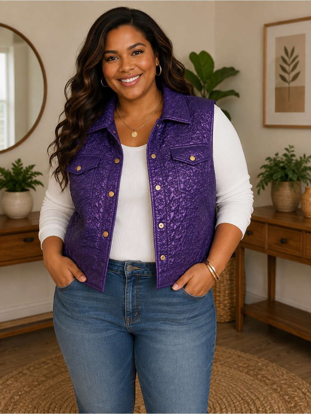 Umgee Quilted Vest - Picture 6 of 6